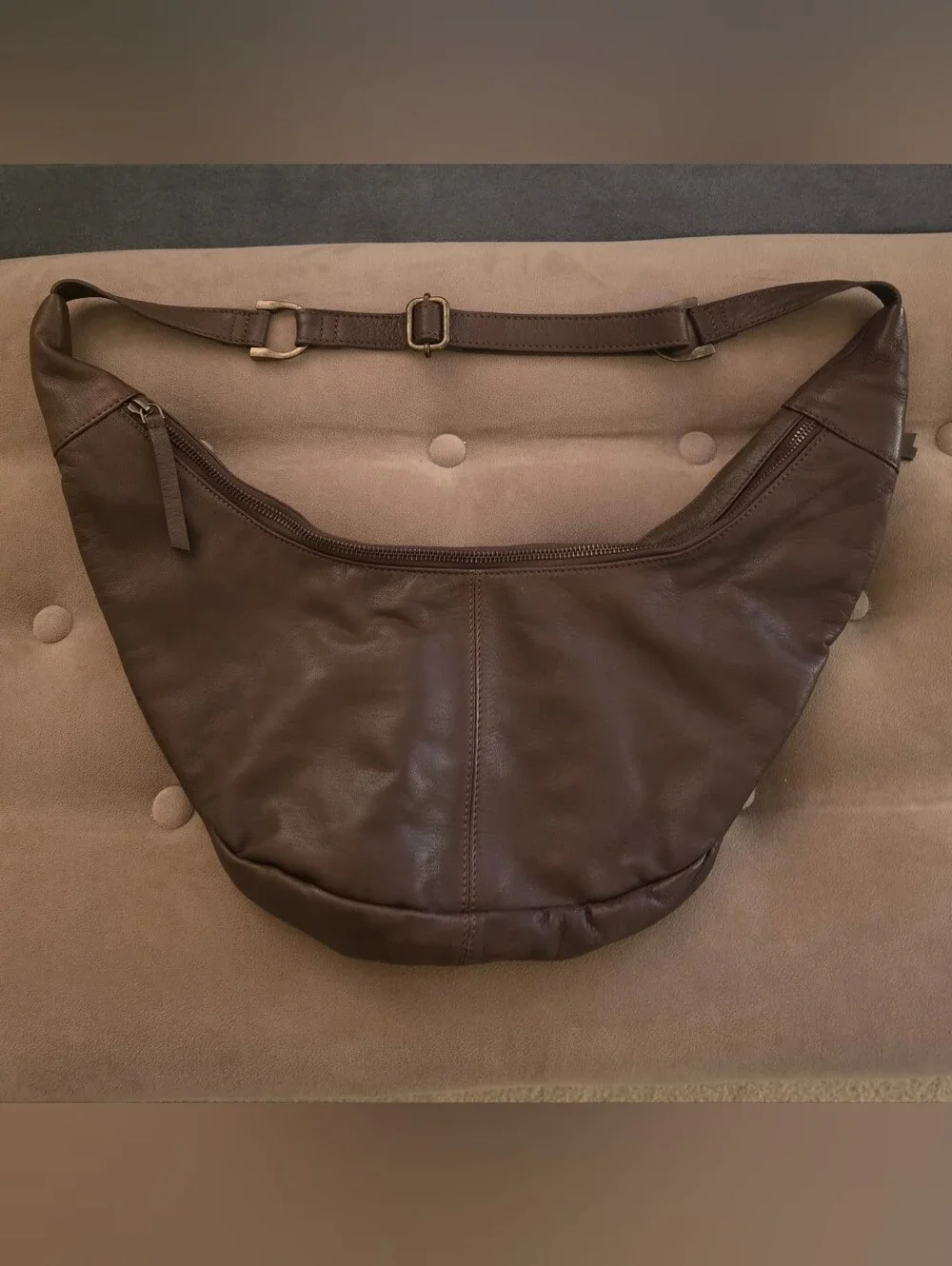 Women's Free People Leather Hobo Bag - Brown